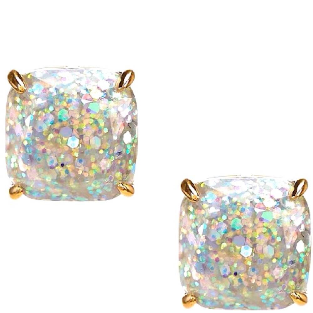 NEW KATE SPADE Opal studded square earrings with Bag